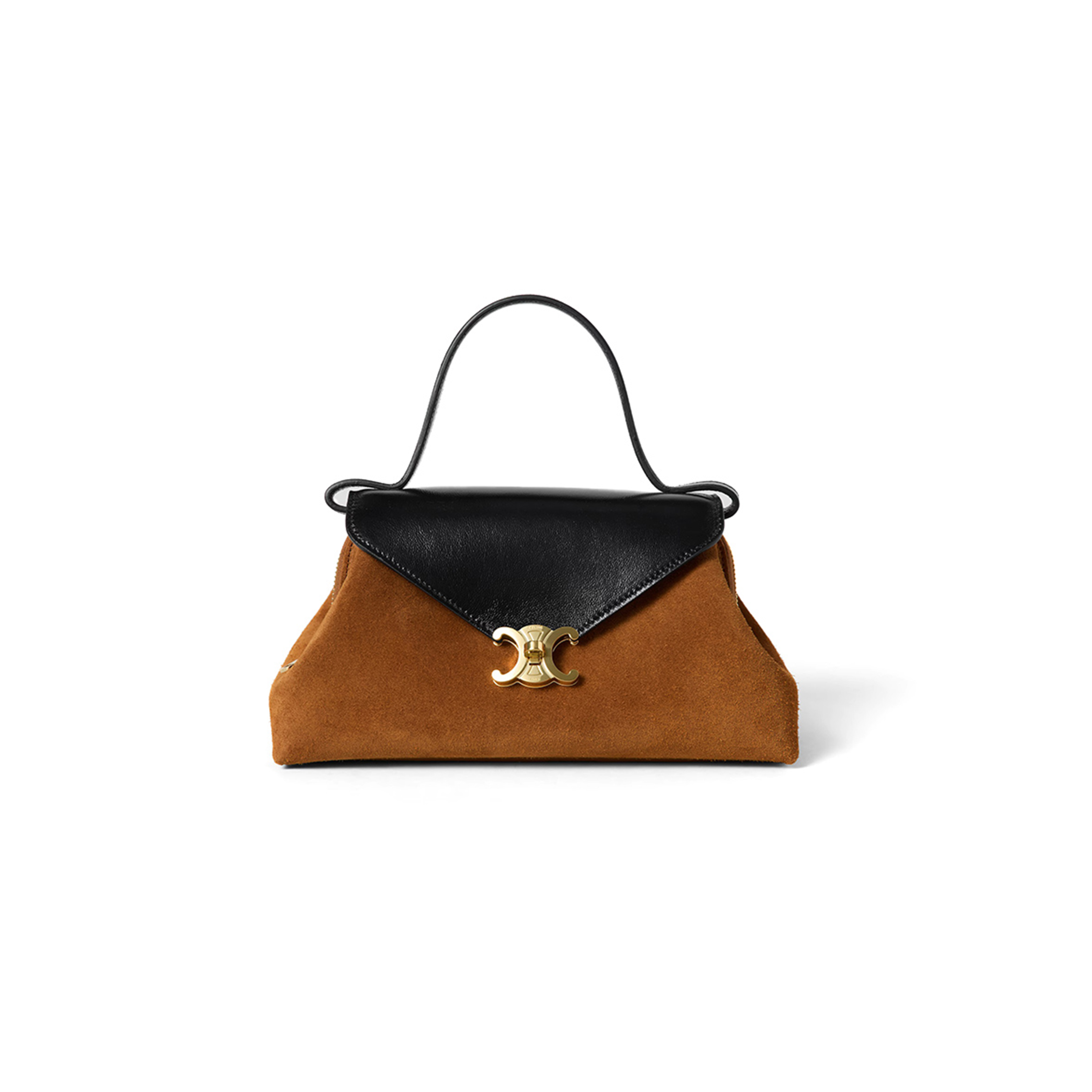 CELINE SMALL FLAIR IN SUEDE CALFSKIN AND GLOSSY LAMBSKIN L10BF5E40.04FL (24*12*9cm)